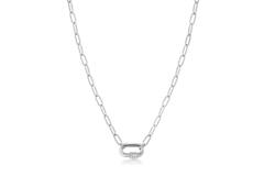  Bright Future - Schakelcolliers - Zilver / Gerodineerd - Zirkonia - 45cm